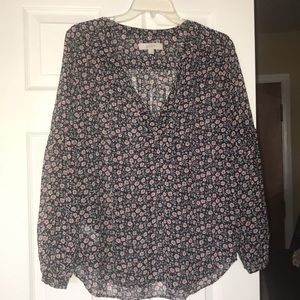 NWOT Loft floral blouse